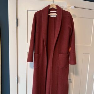 Rust orange Long Cardigan - slightly more orange than appears in photos